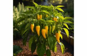 Lemon Drop Chili is a spicy *Capsicum baccatum* with antioxidant and anti-inflammatory compounds, supporting metabolism and digestion when used in food.