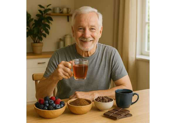 Polyphenol Rich Foods for Longevity: Berries, Cocoa, Coffee, and Tea
