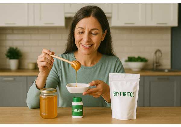 Sugar and Sweeteners in Healthy Aging: Honey, Stevia, and Erythritol