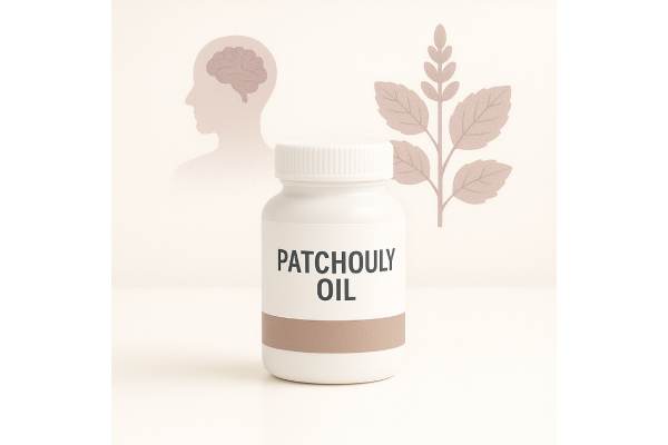 Patchouly oil natural aromatherapy for anxiety, relaxation, skin care, and massage