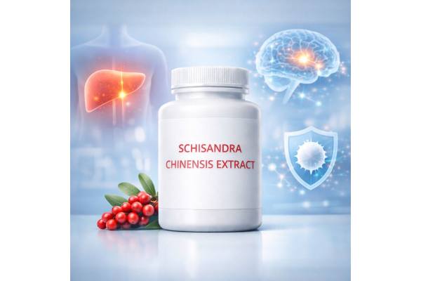 Schisandra chinensis extract adaptogen benefits for stress, liver health, energy, and hormonal balance