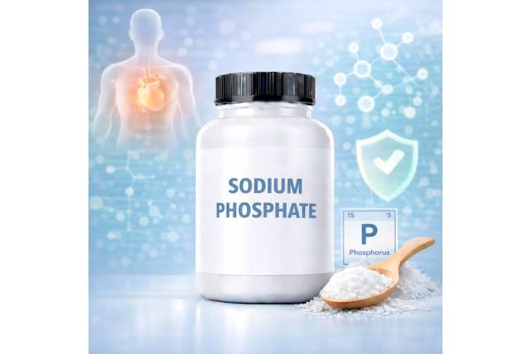 Sodium phosphate supplement benefits, recommended dosage, and risks for heart and kidney function