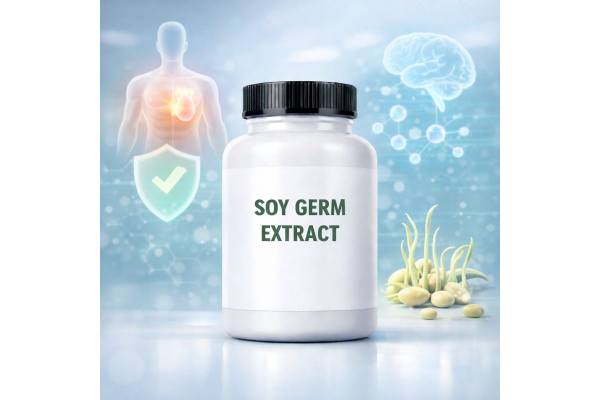 Soy germ extract isoflavones for hot flushes bone and heart health