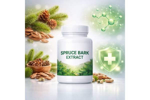 Spruce bark extract benefits and antioxidant properties for skin, heart health, and inflammation