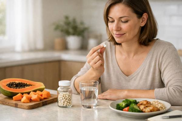 Papaya Enzymes for Digestion: Papain Benefits, Dosing, and Safety
