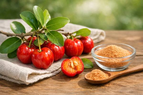 Acerola benefits, vitamin C content, dosage, and side effects