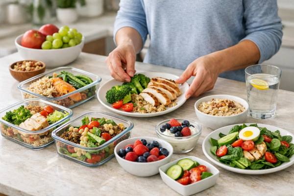 A practical 7-day DASH diet meal plan for weight loss with heart-healthy meals, calorie-deficit tips, a full grocery list, meal prep guidance, and easy portion adjustments.
