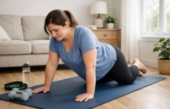 Start a beginner home workout plan for weight loss with this simple 4-week routine, easy exercises, progression tips, and practical advice on walking, recovery, and fat loss support.