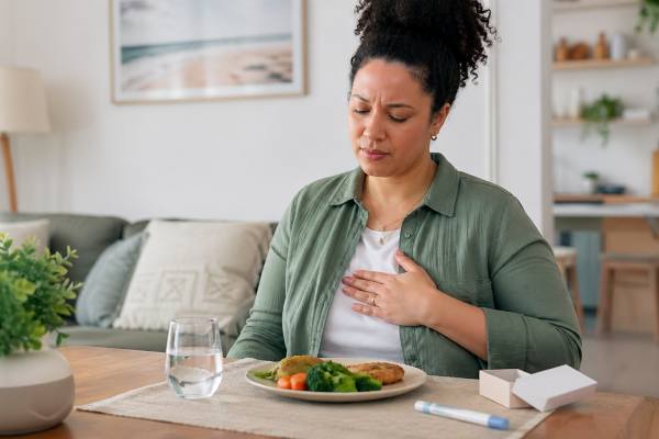 Learn why bloating, burping, and reflux happen on GLP-1 weight loss medications, what usually helps, when to adjust your plan, and which digestive symptoms need medical attention.