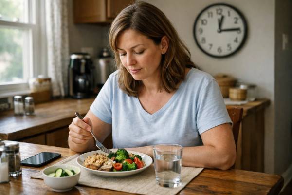 Learn how consistent meal times can reduce cravings, prevent overeating, and support weight loss with a realistic eating schedule that fits your appetite, workday, and routine.