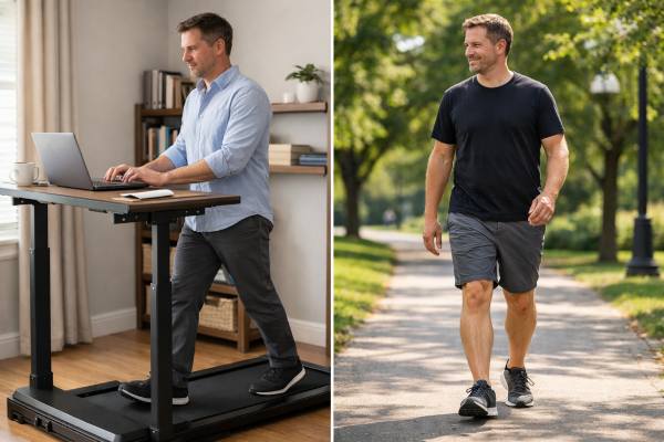 Desk treadmill vs walking outside for weight loss: compare calorie burn, daily steps, convenience, joint comfort, and consistency to find which option fits your routine best.