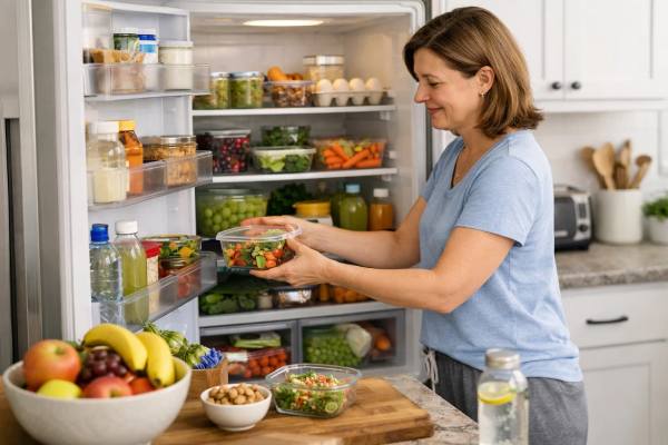 Learn how to make healthy choices easier at home for weight loss with simple kitchen resets, meal defaults, evening routines, and practical habit changes that reduce overeating.