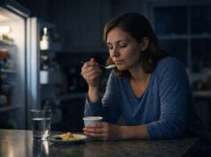 Learn how late-night eating affects blood sugar, cortisol, sleep, and morning hunger, plus practical ways to reduce cravings, improve meal timing, and support steadier hormone rhythms.