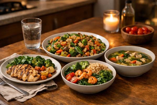Low-calorie dinners for weight loss can be filling, simple, and realistic. Learn how to build satisfying meals, control portions, and use easy dinner ideas that support a calorie deficit.