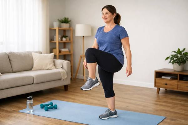 Low-impact home cardio can help beginners lose weight without jumping or joint-pounding workouts. Learn the best beginner moves, sample routines, weekly frequency, and how to progress safely at home.