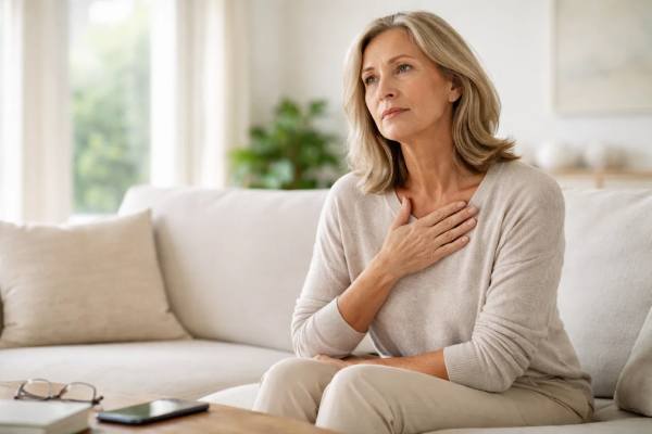 Menopause heart palpitations are common, but not always simple. Learn why they happen, what hormone changes and triggers may be involved, what can help, and when palpitations should be medically checked or treated urgently.