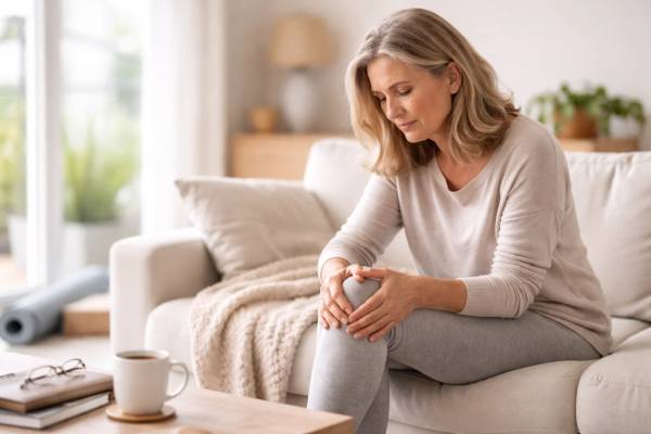 Menopause joint pain can show up as stiffness, aching hands, sore knees, and widespread body discomfort. Learn why aches spike in perimenopause and menopause, what helps most, and when joint pain needs a closer medical look.