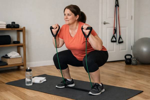 30-minute resistance band workout for fat loss. Full-body plan with strength, cardio, and progressions—train anywhere, protect joints, burn calories.