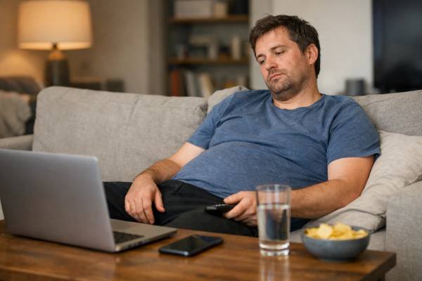 Learn how sitting too much can contribute to weight gain and make fat loss harder, plus practical ways to break up sedentary time, reduce snacking, and move more each day.