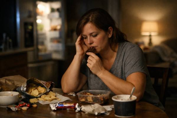 Stress Eating at Night: Why It Happens and How to Stop It Stress eating at night is usually driven by stress, fatigue, habit, poor sleep, or under-eating earlier in the day. Learn how to spot the cause, stop the cycle, and build calmer evenings.