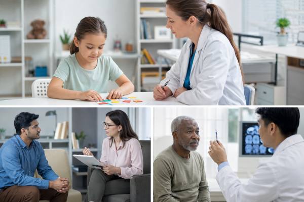 Brain, Cognitive, and Mental Health Tests by Age: Children, Adults, and Seniors Learn which brain, cognitive, and mental health tests are commonly used in children, adults, and seniors, and how age changes screening, diagnosis, and next-step evaluation.
