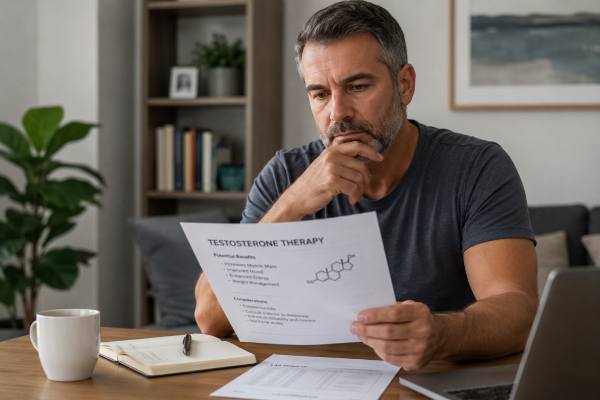 Can testosterone therapy help with weight loss? In some men with confirmed low testosterone, it may improve body composition and preserve lean mass, but it is not a standard weight-loss drug and often is not the best first step.