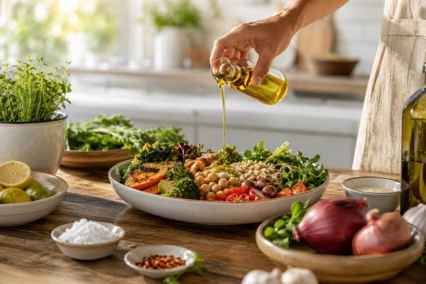 Learn how olive oil polyphenols such as oleuropein and hydroxytyrosol may support immune balance, why extra virgin olive oil matters most, and how to use EVOO practically and safely.