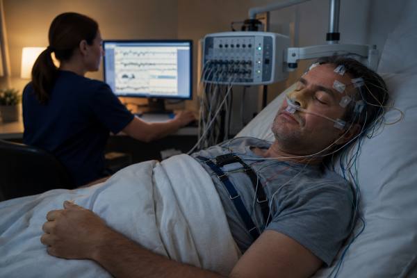 Learn what an overnight sleep study records, how polysomnography is used for sleep apnea and other sleep disorders, what happens during testing, and how results are interpreted.