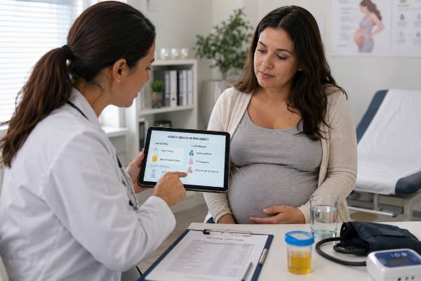 Learn how pregnancy affects kidney labs, swelling, UTIs, protein in urine, and blood pressure, plus the warning signs that mean it is time to call your care team.