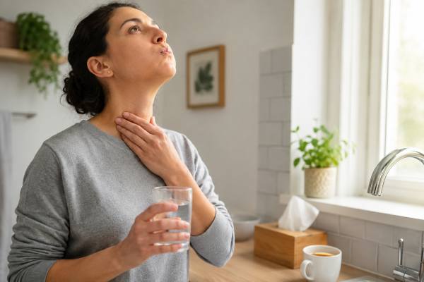 Learn why a salt water gargle can soothe sore throats, the best salt-to-water ratio, how often to use it, who should avoid it, and when throat pain needs medical care.