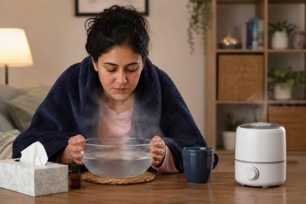 Learn whether steam inhalation really helps colds, why symptom relief is usually limited, and how to avoid the very real burn risks linked to bowls, kettles, and home steam remedies.
