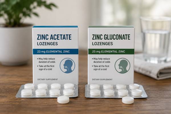 Compare zinc acetate and zinc gluconate lozenges for colds, learn which factors matter most, how to use them correctly, and when zinc may help shorten symptoms.