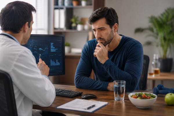 Learn how alcohol affects male fertility, sperm quality, testosterone, LH, FSH, semen analysis results, and what men can do before trying for a baby.