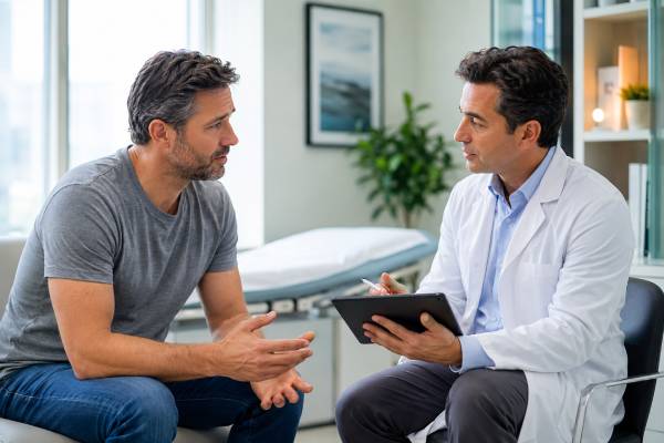 Learn the symptoms, triggers, tests, and treatment options for chronic pelvic pain syndrome in men, including pelvic floor therapy, medications, flare control, and when to see a urologist.