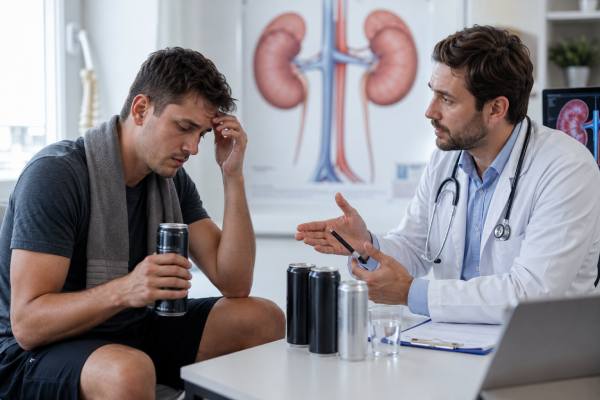 Learn how energy drinks affect kidney health, dehydration, kidney stones, blood pressure, and warning signs, plus safer caffeine choices and label tips.