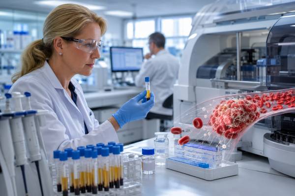 Learn the normal fibrinogen blood test range, what high and low fibrinogen levels mean, and how doctors interpret results with PT, INR, aPTT, platelets, and D-dimer.