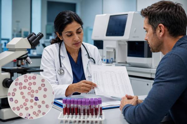 Learn what a high MCHC blood test means, including normal ranges, false high results, hereditary spherocytosis, hemolysis, spherocytes, symptoms, and follow-up tests.
