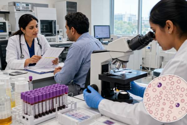 Low MCHC on a blood test often points to iron deficiency or hypochromic anemia. Learn what low MCHC means, common causes, follow-up iron tests, symptoms, and next steps.