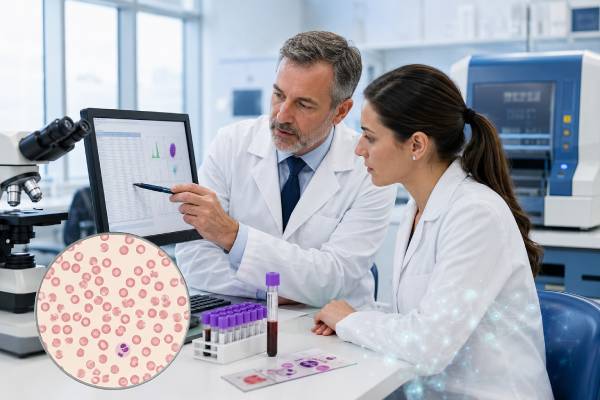 Learn how MCV and RDW help interpret CBC anemia patterns, including low, normal, and high MCV, high RDW, iron deficiency, B12 or folate deficiency, and follow-up tests.