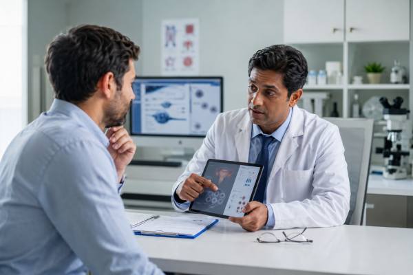 Learn the common causes of male infertility, what semen analysis and hormone tests show, and when doctors order genetic, imaging, or specialist testing.