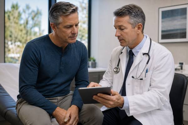 Men’s Health After 50: Prostate, Heart, Testosterone, Sleep, and Cancer Screening Men’s health after 50: prostate symptoms, PSA, heart risk, testosterone, sleep apnea, and cancer screenings men should discuss with a doctor.