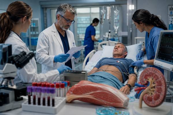 Myoglobin Blood Test High Myoglobin, Muscle Injury, Heart Attack, Kidney Risk, and Results Understand the myoglobin blood test, including normal ranges, high myoglobin causes, muscle injury, rhabdomyolysis, heart attack testing, kidney risk, urine myoglobin, and follow-up tests.
