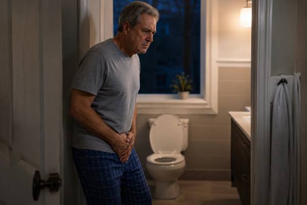 Learn prostate cancer symptoms, including urinary changes, blood, pelvic or bone pain, risk factors, urgent warning signs, and what happens when you get checked.