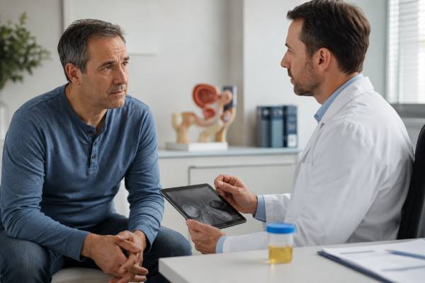 Learn the symptoms, causes, types, tests, and treatment options for prostatitis, including acute bacterial infection, chronic bacterial prostatitis, and chronic pelvic pain syndrome.