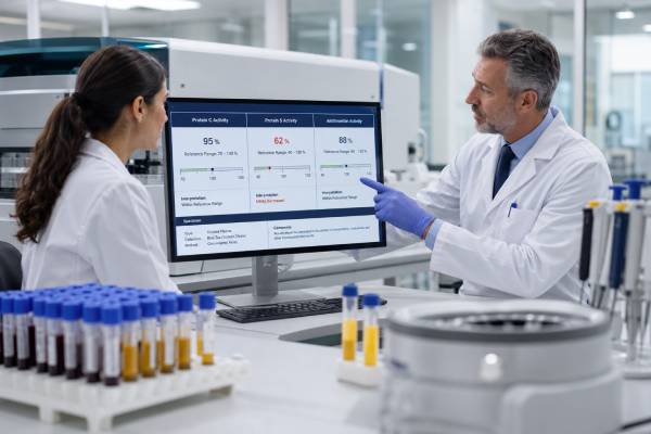 Learn how protein C, protein S, and antithrombin tests are interpreted, why low results can be misleading, and when thrombophilia testing is useful.