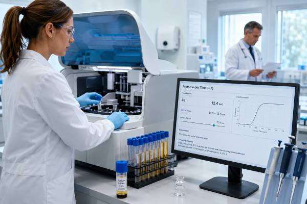 Learn the normal prothrombin time (PT) range, INR reference values, causes of high or low PT, warfarin targets, test preparation, and follow-up steps.