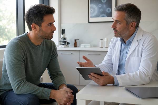 Learn how hCG works in men, when it helps fertility or testosterone, how it compares with TRT and clomiphene, what testing matters, and what safety risks to monitor.