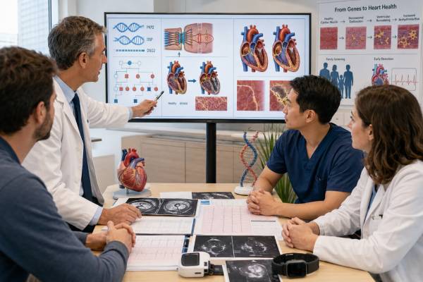 Arrhythmogenic Cardiomyopathy Genetic Test PKP2, DSP, DSG2, and Results Learn how PKP2, DSP, DSG2, and other arrhythmogenic cardiomyopathy genetic results are interpreted and used for diagnosis, exercise counseling, treatment, and family screening.