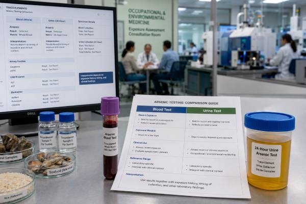 Learn when urine arsenic testing is preferred over blood testing, why arsenic speciation matters, how seafood affects total arsenic, and what abnormal results can mean.