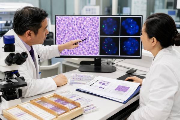 Learn what a BCL6 rearrangement test shows, how positive and negative results are interpreted, and how BCL6, MYC, and BCL2 findings affect lymphoma classification and prognosis.